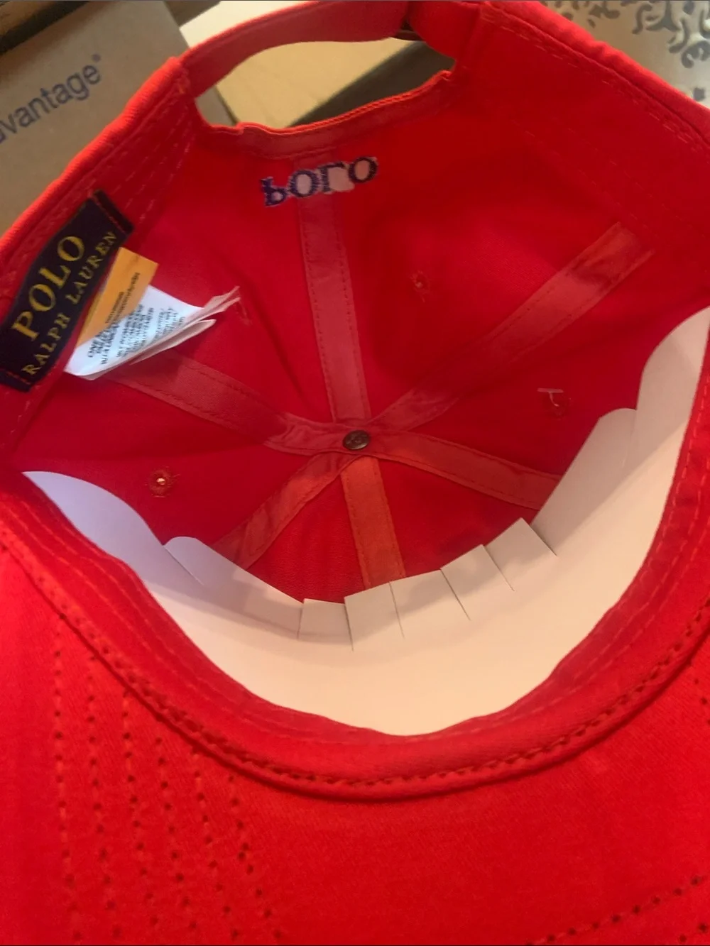 Polo by Ralph Lauren Red Cap with Navy Pony